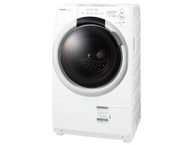 大阪限定設置込み ES-S7J-WL シャープ 7kg ドラム式洗濯乾燥機(左開き)クリスタルホワイト 4550556128667