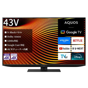 4T-43X7A �V���[�v 43V�^4K�`���[�i�[����4K�Ή��t���e���r AQUOS XLED
