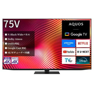 ������ݒu���� 4T-75X9A �V���[�v 4T-75X9A miniLED 75V�^ 4K�t���e���r AQUOS XLED �e���r TV