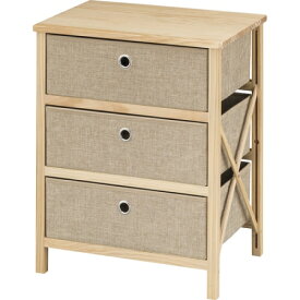 東谷簡単組立チェスト3D (ナチュラル) (W48×D34×H60)【送料無料（北海道・沖縄送料別）】