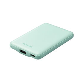 モバイルバッテリー/リチウムイオン電池/おまかせ充電対応/12W対応/USB-A出力1ポート/Type-C入力5000mAh/グリーンエレコム株式会社