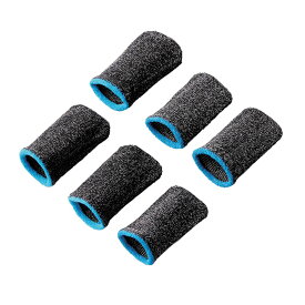 スマホ用ゲームアクセサリ/フィンガーキャップ/導電性繊維/フリーサイズ/6個入り/グレーエレコム株式会社