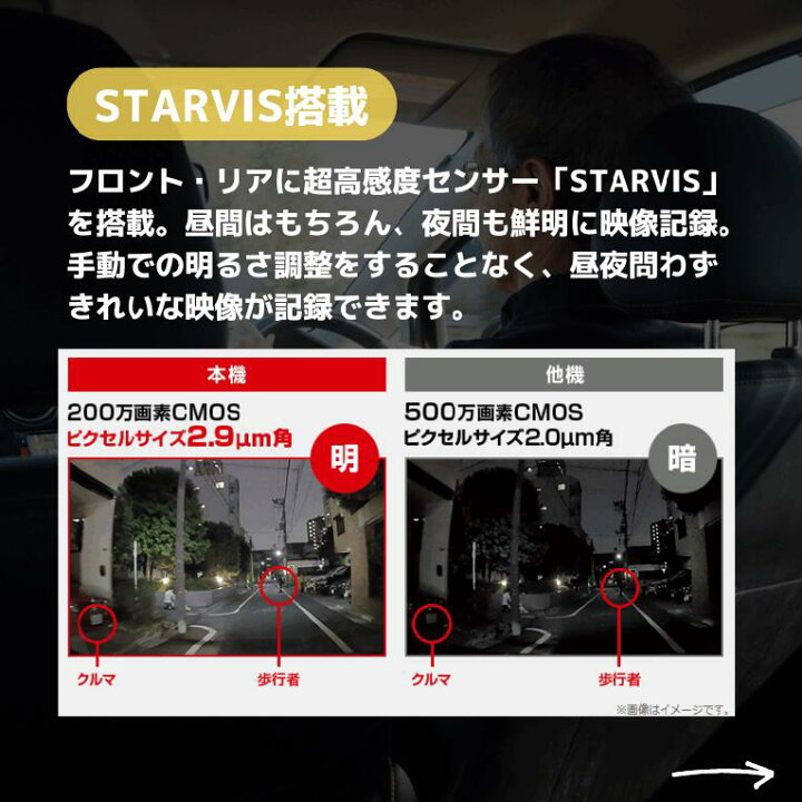 楽天市場】ユピテル 前後2カメラ ドライブレコーダー Y-210R 夜間も 