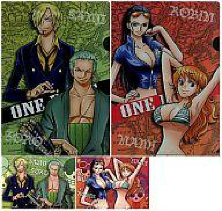 楽天市場 中古 クリアファイル サンジ ゾロ ロビン ナミ クリアファイル ステッカー 一番くじ ワンピース Romance Dawn For The New World 後編 I賞 ネットショップ駿河屋 楽天市場店