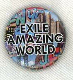 【中古】バッジ・ピンズ(男性) EXILE(AMAZING WORLD/文字ブラック/背景NY) AMAZING WORLD 缶バッジ 「EXILE LIVE TOUR 2015 “AMAZING WORLD”」