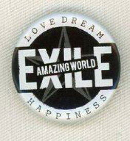 【中古】バッジ・ピンズ(男性) EXILE(文字背景ホワイト/背景ブラック) AMAZING WORLD 缶バッジ 「EXILE LIVE TOUR 2015 “AMAZING WORLD”」