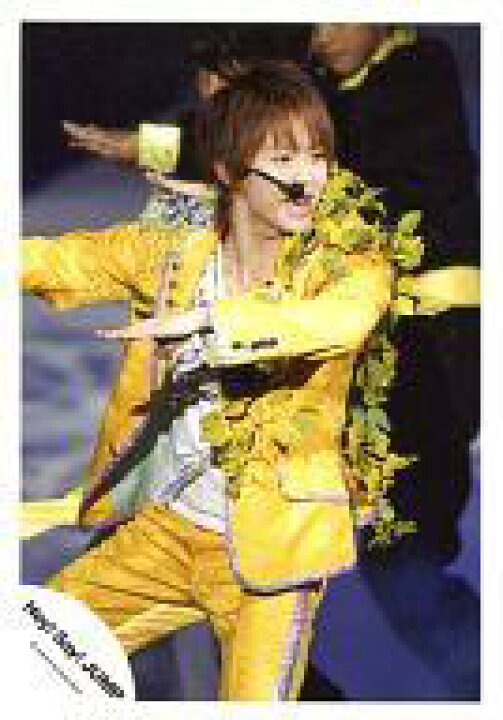 楽天市場 中古 生写真 ジャニーズ アイドル Hey Say Jump Hey Say Jump 有岡大貴 ライブフォト 膝上 衣装黄色 両手横 右足上げ 目線右 ヘッドマイク 公式生写真 ネットショップ駿河屋 楽天市場店