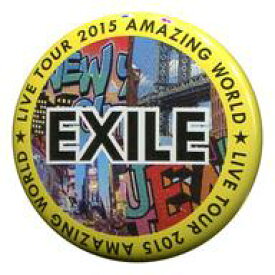 【中古】バッジ・ピンズ(男性) EXILE(文字ブラック/縁イエロー/背景NY) AMAZING WORLD 缶バッジ 「EXILE LIVE TOUR 2015 “AMAZING WORLD”」