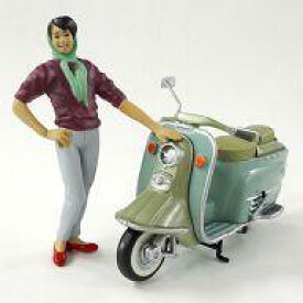 【中古】食玩 ミニカー 1/24 02B.富士重工業 ラビット スーパーフロー S601C(グリーン)＆女優のマチコさん 「モペットコレクション」