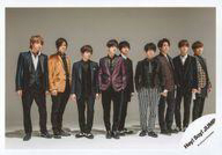 楽天市場 中古 生写真 ジャニーズ アイドル Hey Say Jump Hey Say Jump 集合 9人 横型 全身 衣装黒紺キャメルえんじ色 センター山田 マエヲムケ Pv ジャケ写撮影オフショット 公式生写真 ネットショップ駿河屋 楽天市場店