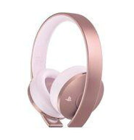 【中古】PS4ハード ワイヤレスサラウンドヘッドセット ローズ・ゴールド