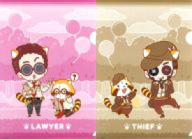 【中古】クリアファイル 弁護士＆泥棒＆ラスカル A4クリアファイル2枚組 「楽天コレクション Identity V 第五人格×ラスカルコレクション【II】〜男性サバイバー編〜」 C-6賞