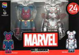 【中古】トレーディングフィギュア BE＠RBRICK -ベアブリック- 100％ 24.ヴィジョン＆ウルトロン 「Happyくじ MARVEL BE＠RBRICK 2021」 ペアボックス賞
