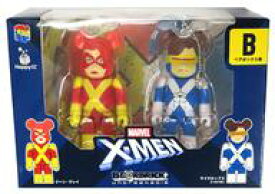 【中古】トレーディングフィギュア BE＠RBRICK -ベアブリック- 100% 2体セット B.ジーン・グレイ＆サイクロップス(X-FACTOR) 「Happyくじ BE＠RBRICK MARVEL『X-MEN』」 ペアボックス賞