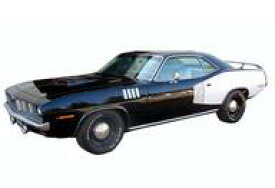 【中古】ミニカー 1/18 1971 Plymouth Hemi Cuda Billboards(ブラック×ホワイト) [A1806122]