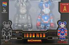 【中古】トレーディングフィギュア BE＠RBRICK-ベアブリック- 100% 2体セット A.ウォーマシン＆アイアン・パトリオット 「Happyくじ BE＠RBRICK MARVEL Infinity SAGA 『IRON MAN』」 ペアボックス賞