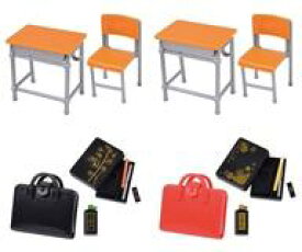 【中古】トレーディングフィギュア 全4種セット 「学校の机と椅子と書道バッグ」