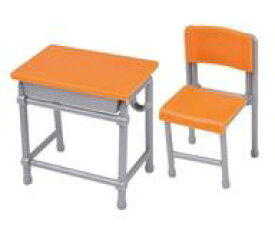 【中古】トレーディングフィギュア 机(低)+椅子 「学校の机と椅子と書道バッグ」