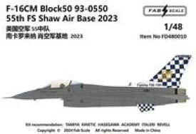 【中古】塗料・工具 1/48 米空軍 F-16CM ブロック50 第55 戦闘飛行隊 ショー空軍基地 2023年 デカール [FABD48010]