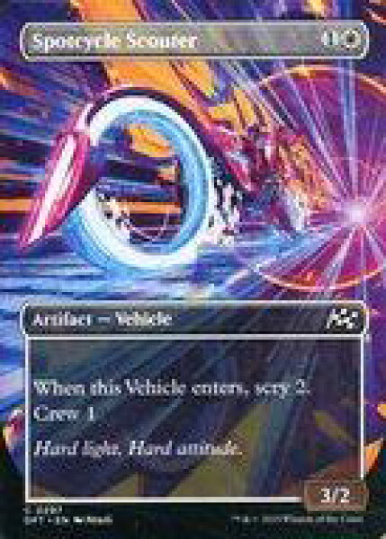 【中古】マジックザギャザリング/英語版/C/白/霊気走破  0297[C]：【DFT】【最大出力・ボーダーレス版】Spotcycle Scouter/偵察二輪車