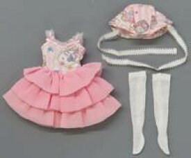【中古】ドールアクセサリー 22cm用 3段フリルワンピースドレスセット(ピンク) 2022年度版バレンタインドレス リカちゃんキャッスル限定