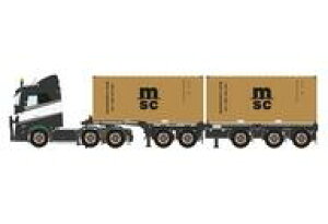 yViz~jJ[ 1/50 M. de Groot VOLVO FH5 SLEEPER CAB 6X2 TWIN STEER 2CONNECT COMBI TRAILER - 5 AXLE + 2X 20FT CONTAINER [01-4382]