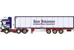 yViz~jJ[ 1/50 Kim Johansen SCANIA 4 SERIES TOPLINE 6X2 TWIN STEER REEFER TRAILER - 3 AXLE [01-4541]