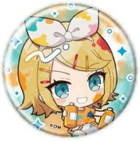 【中古】バッジ・ビンズ 鏡音リン(ミニキャラ) 「ピアプロキャラクターズ ホログラム缶バッジ(57mm) 01.ペンキver.(描き起こしイラスト)」