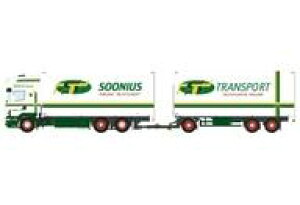 �y�V�i�z�~�j�J�[ 1/50 SOONIUS SCANIA R4 TOPLINE RIGED REEFER TRUCK 6X2 TAG AXLE RIGED REEFER DRAWBAR TURNTABLE TRAILER - 6 AXLE [01-4604]