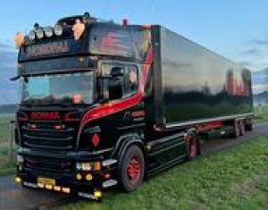�y�V�i�z�~�j�J�[ 1/50 Nordpal SCANIA R6 TOPLINE 4X2 TRIDEC BOX TRAILER - 2 AXLE [01-4391]