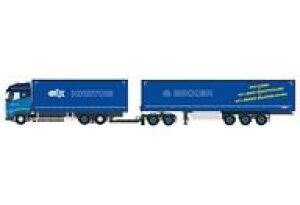 �y�V�i�z�~�j�J�[ 1/50 Hartog �� Bikker VOLVO FH5 GLOBETROTTER RIGED CURTAINSIDE TRUCK 6X2 TAG AXLE CURTAINSIDE TRAILER - 3 AXLE + DOLLY [01-4483]