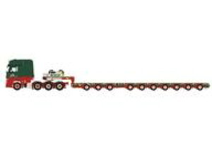 yViz~jJ[ 1/50 Kahl Schwerlast MERCEDES-BENZ ACTROS MP5 SLT GIGA SPACE 8X4 MANOOVR WITH 3 AXLE DOLLY - 7 AXLE [01-4414]
