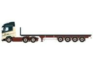 �y�V�i�z�~�j�J�[ 1/50 Torben Ramsdal VOLVO FH5 GLOBETROTTER 6X2 TAG AXLE FLATBED TRAILER - 4 AXLE [01-4489]