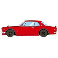 【新品】ミニカー 1/43 Nissan Skyline 2000GT-R (KPGC10) with Spoiler (NISSAN Works wheel)(レッド) […