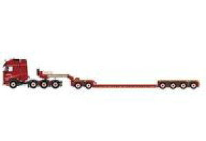 �y�V�i�z�~�j�J�[ 1/50 Nooteboom Red Line VOLVO FH5 GLOBETROTTER XL 8X4 LOW LOADER WITH DOLLY 2 AXLE - 6 AXLE [6073370]