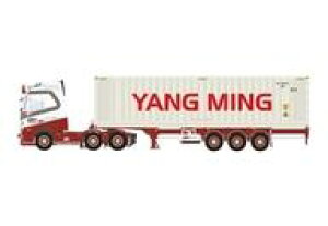 �y�V�i�z�~�j�J�[ 1/50 F��R Transport VOLVO FH5 GLOBETROTTER 6X2 TWINSTEER FLEX CONTAINER TRAILER - 3 AXLE +40FT REEFER CONTAINER CARRIER [01-4652]