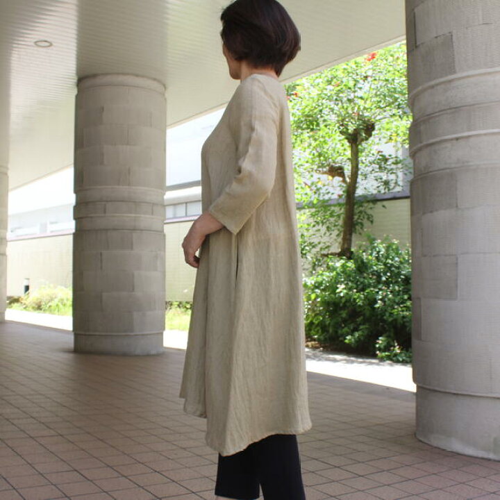 楽天市場】【ベルギーリネンワンピース】薄手 リネン 麻 ワンピース 7 