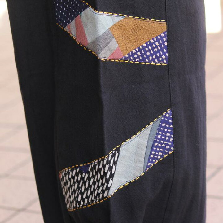 楽天市場】【刺し子ろうけつパンツ】創作服 一点もの 和柄パッチワーク 