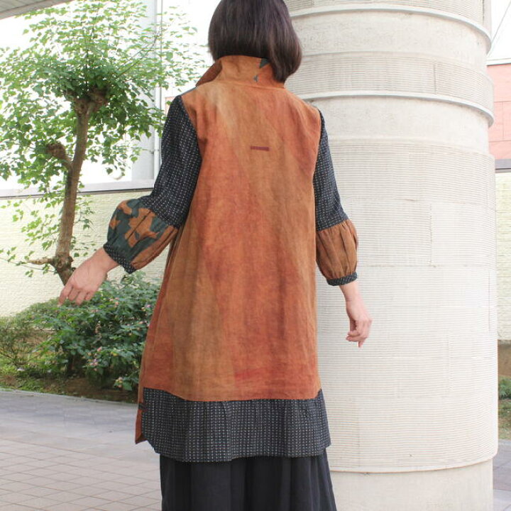 楽天市場】古布のぼり旗コート 作家一点物 古布 リメイク 服 絣 のぼり  