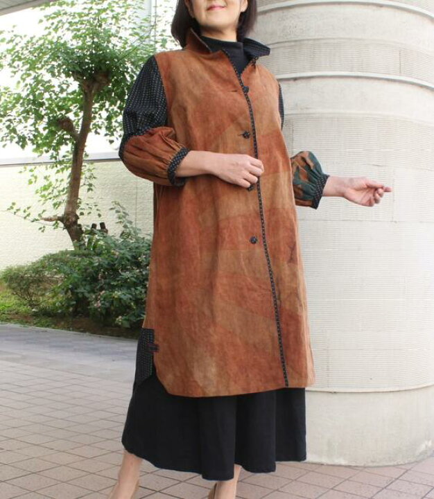 楽天市場】古布のぼり旗コート 作家一点物 古布 リメイク 服 絣 のぼり  