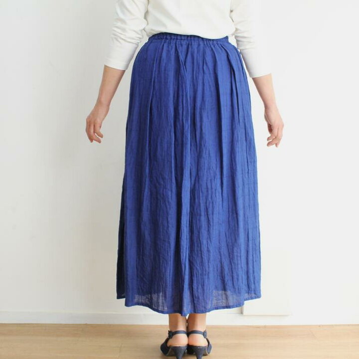 楽天市場 スカート ロング リネン 麻100 ロイヤルブルー 青 日本製 送料無料 ミセス シニアファッション 40代 50代 60代 ボトムス ロングスカート おしゃれ 軽い 薄い 涼しい ウエストゴム 上質生地 上品 エレガント 古布と染めの創作服 駿河屋