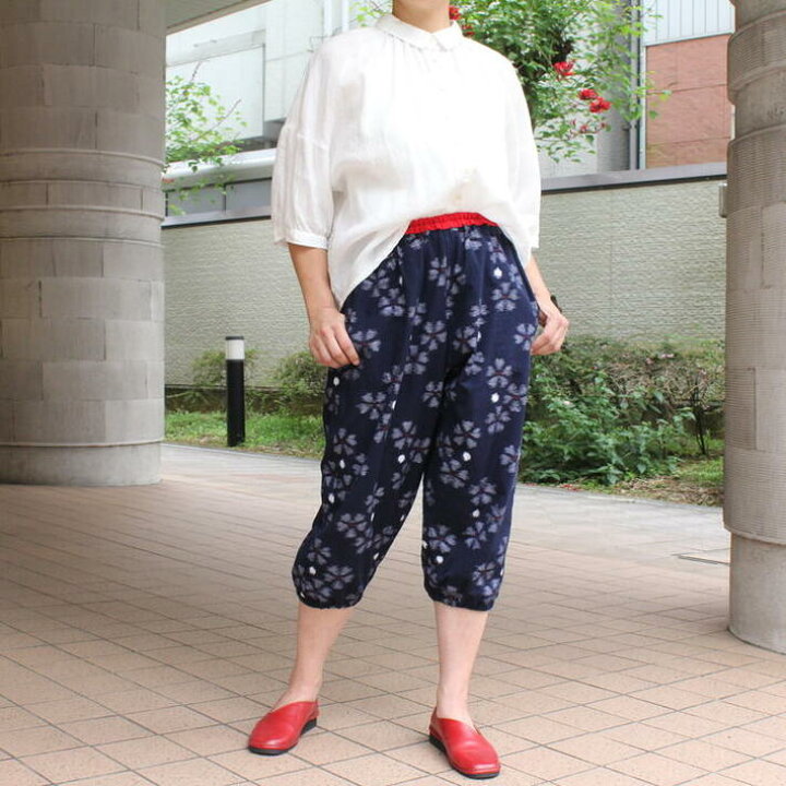 楽天市場】久留米絣 パンツ レディース 儀右ヱ門 ギエモン もんぱん 7  