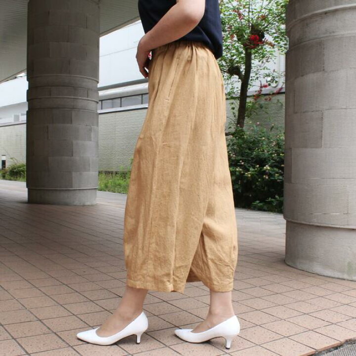 楽天市場】【リネンサーカスパンツ】リネン 麻 パンツ レディース 