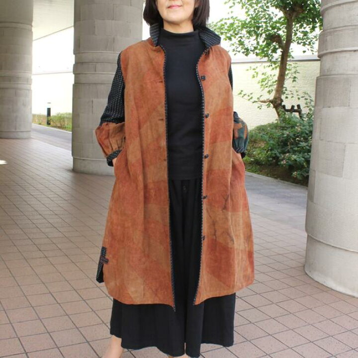 楽天市場】古布のぼり旗コート 作家一点物 古布 リメイク 服 絣 のぼり 