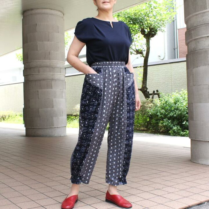 楽天市場】古布絣パンツ 作家一点もの 創作服 古布 絣 久留米絣 パンツ 