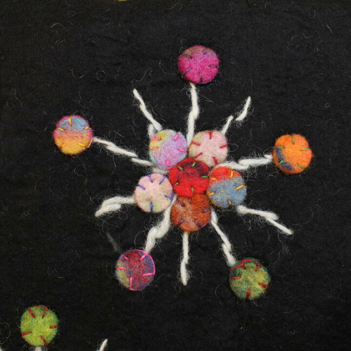 楽天市場】ウールマフラー 刺繍 かわいい 黒 ブラック ブルー 