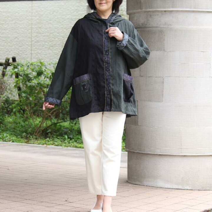 楽天市場】【フード付きジャケット】大島紬パッチワーク 創作服  