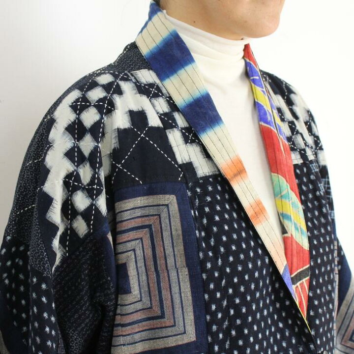 楽天市場】作家一点物【古布のぼり旗リバーシブルコート】古布 創作服  