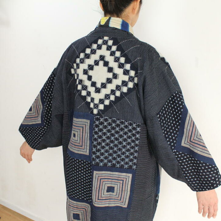 楽天市場】作家一点物【古布のぼり旗リバーシブルコート】古布 創作服 