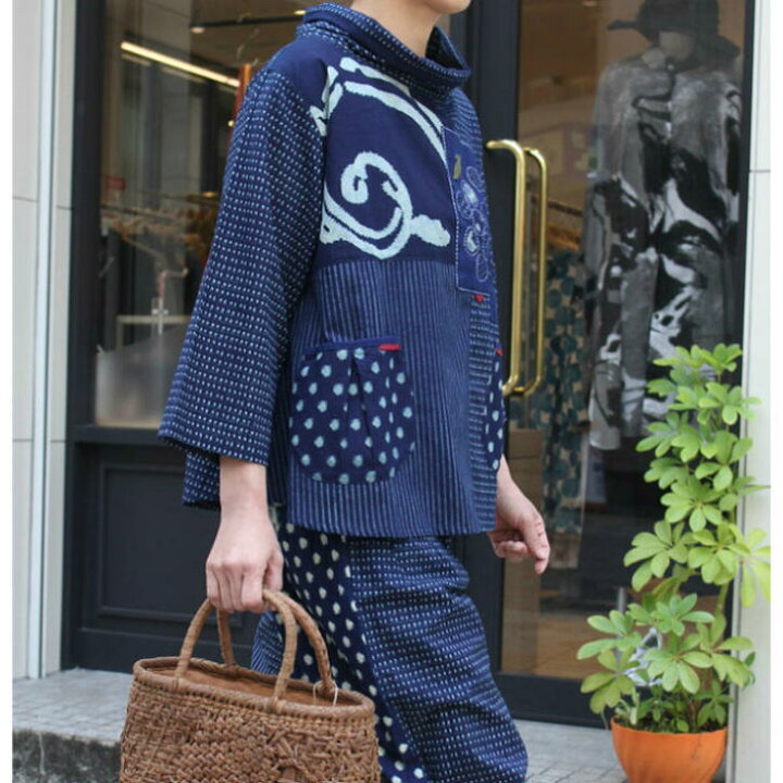 楽天市場】在庫限り 次回入荷未定【藍染めブラウス】藍染 刺し子 